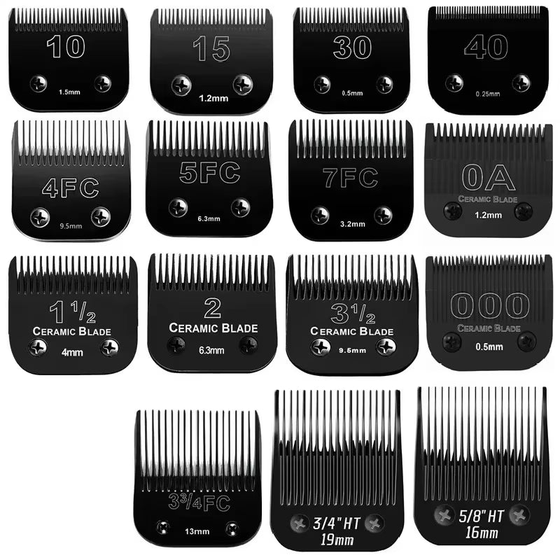 Black Detachable Pet Dog Cat Grooming Clipper Blade Compatible with Most Andis,Oster A5,Wahl KM10 Series Animals Clippers