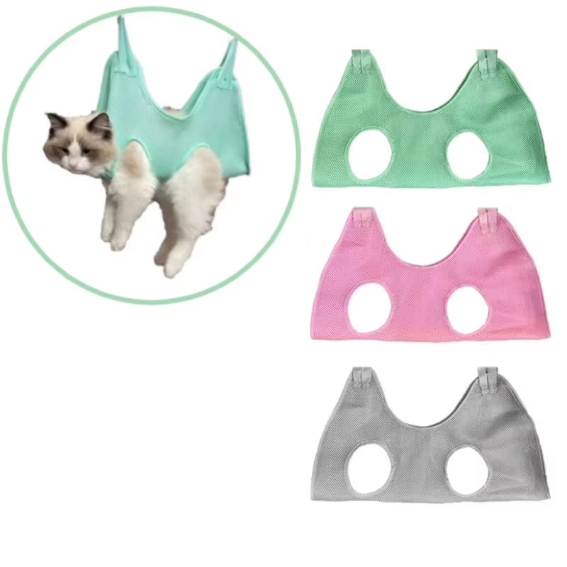 Cat Grooming Nail Cutting anti Scratch Bite Fixed Bag Bath Trimming Restraint Bag Pet Beauty Hammock Hanging Pet Supplies